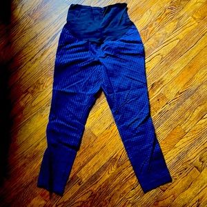 Old navy blue and black check maternity pants size pixie